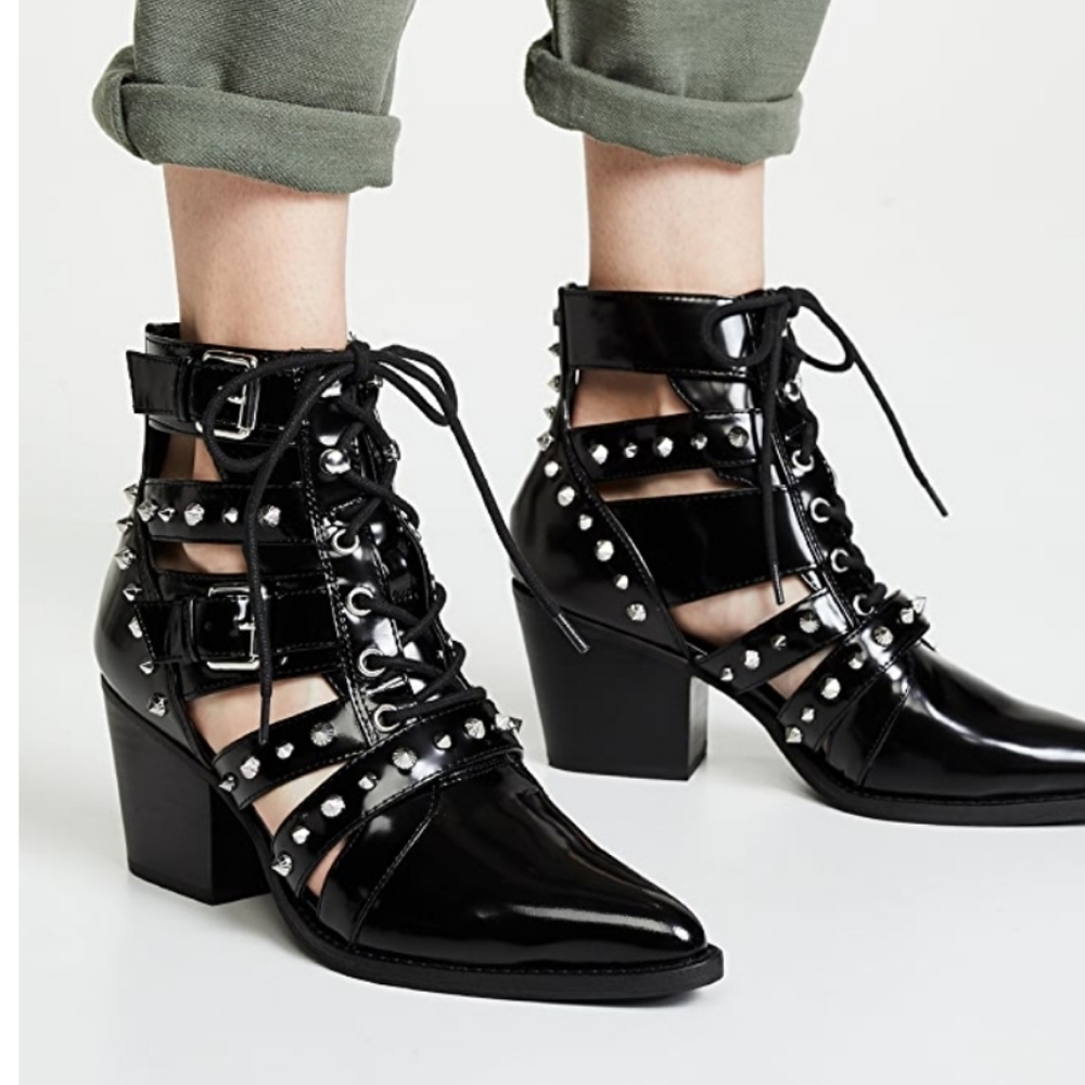 Sam Edelman Studded Cutout Boots Elana Sz 6